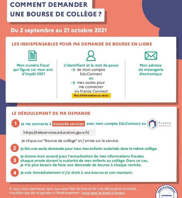 BOURSES DE COLLEGE 2022-2023